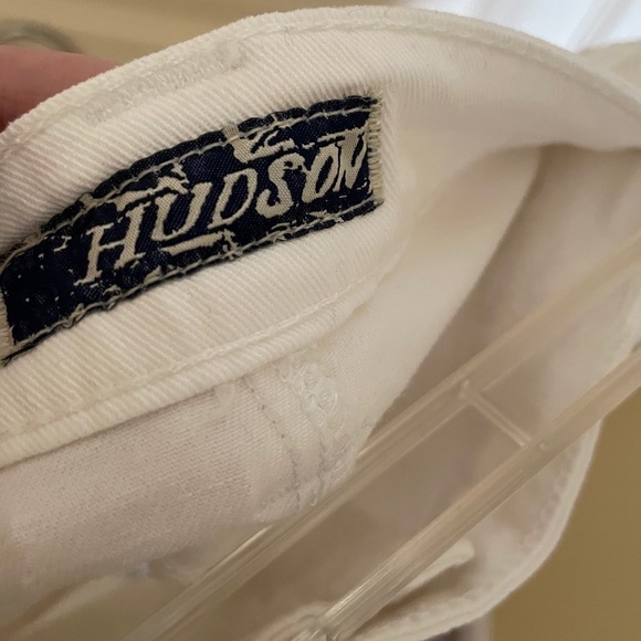 π
ΊHUDSON RARE NWT White Skirt lightly Shredded Hem Cotton Union Jack - Picture 5 of 10